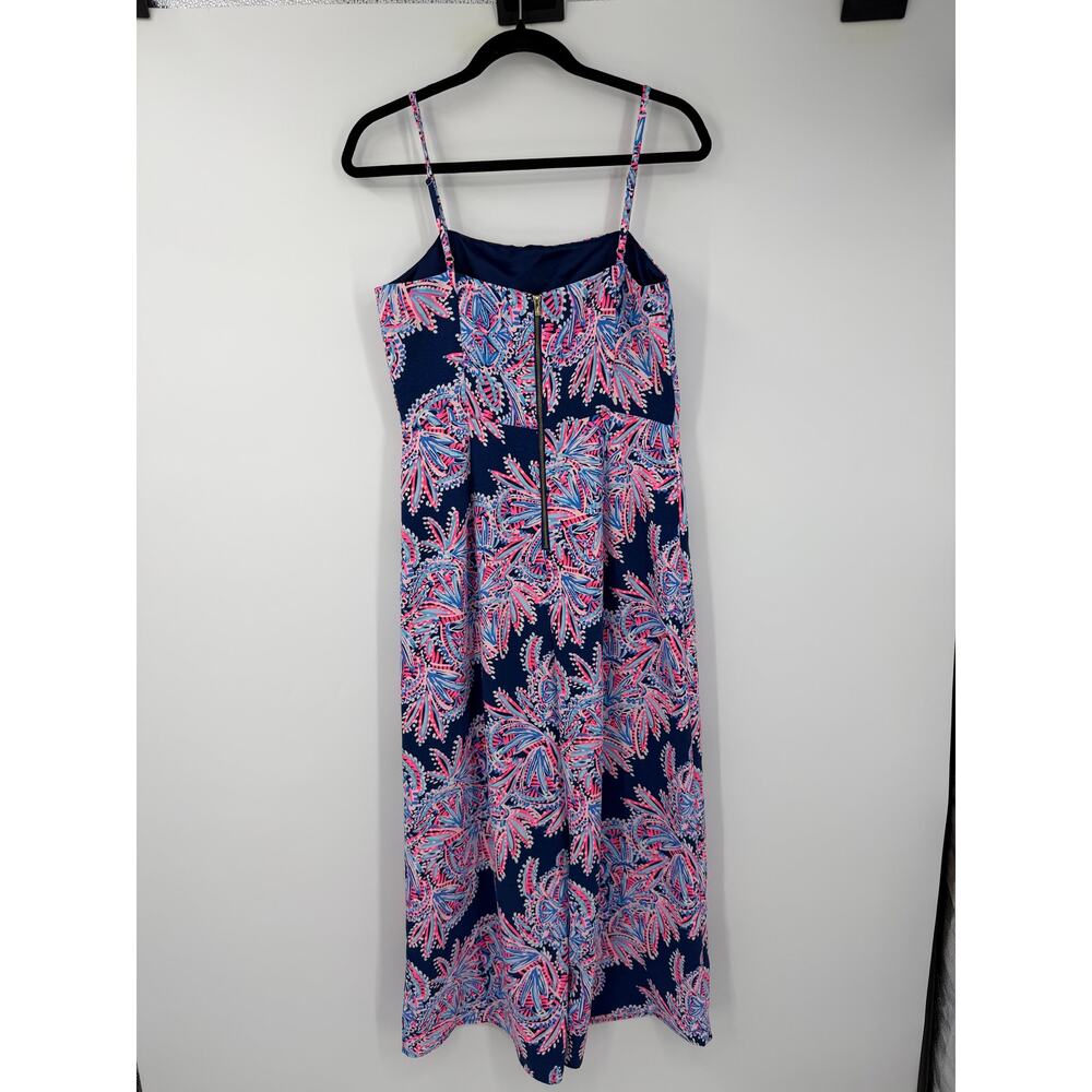 Lilly Pulitzer Womens Oyster bay Sandra Jumpsuit Size M Tropical Vacation - Picture 6 of 13